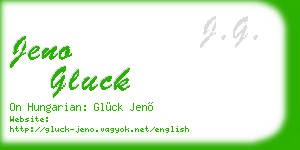 jeno gluck business card