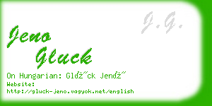 jeno gluck business card